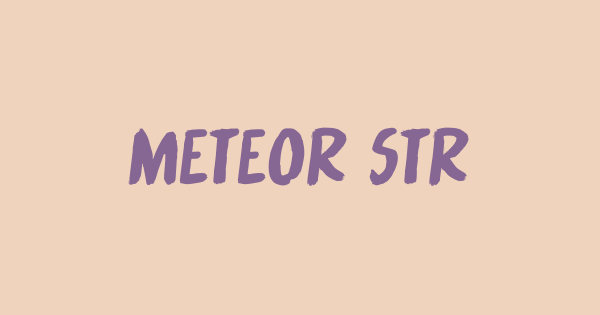 Meteor Strike font thumbnail